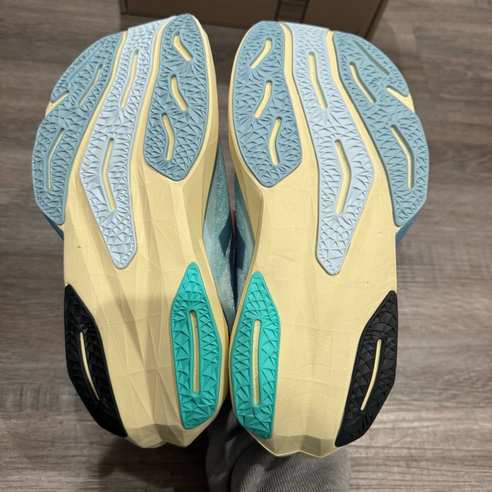 New Balance Fuel Cell Rebel V4 Quarry Blue Chrome Heron Blue Athletic Sneakers - Picture 8 of 12